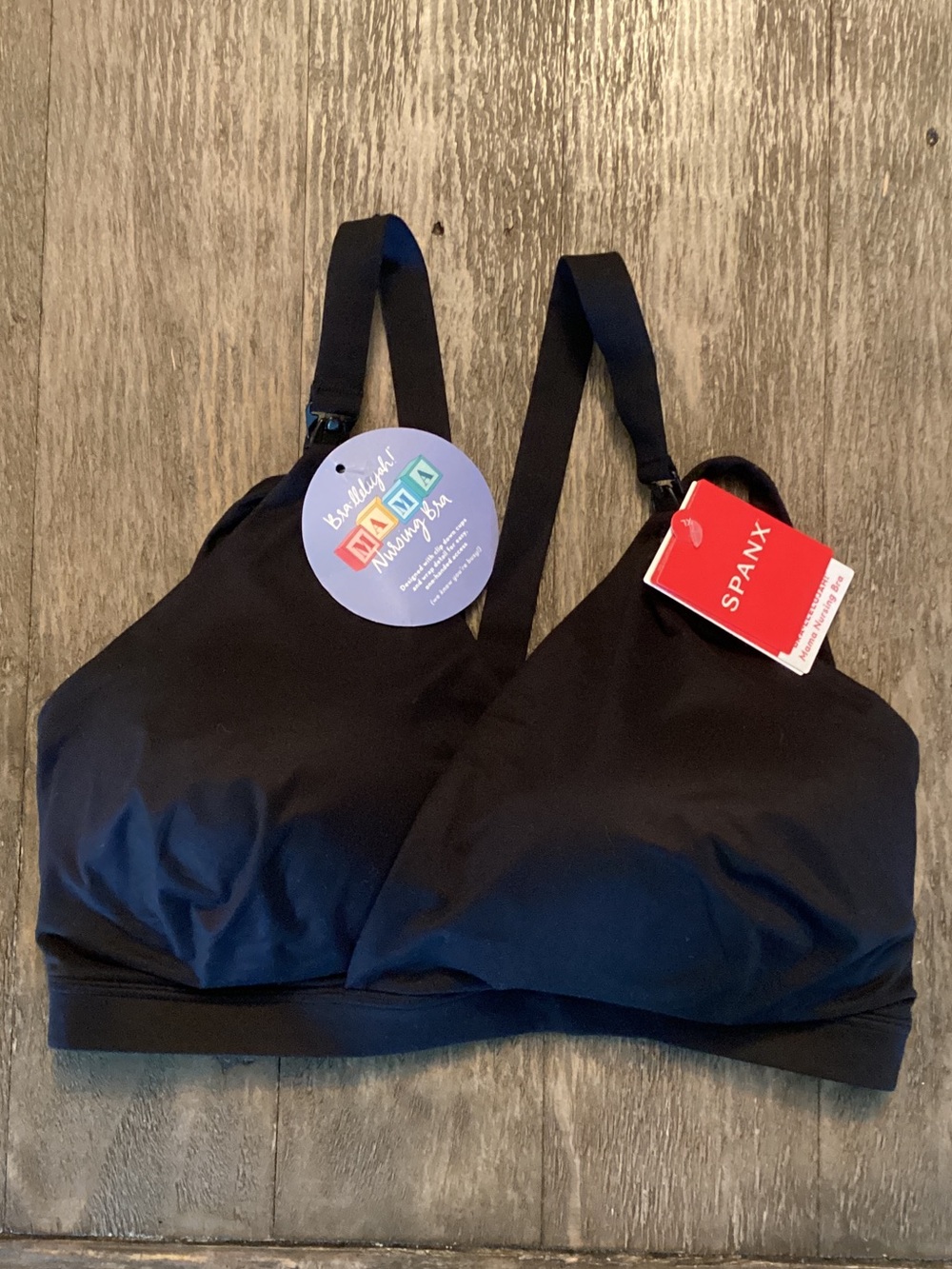 SPANX Black Maternity/Nursing Bra with Adjustable Straps